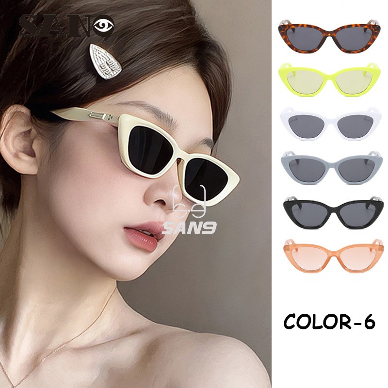 Cod (san9) Kính Râm Gọng Nhỏ Hình Tam Giác Phong Cách vintage