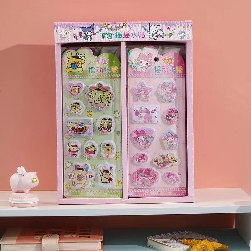 Nhãn Dán Trang Trí Lắc Nước Họa Tiết Hoạt Hình 3d diy