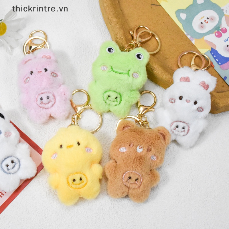 Móc Khóa Hình Gấu Trúc / Thỏ / Ếch Nhồi Bông Dễ Thương vn