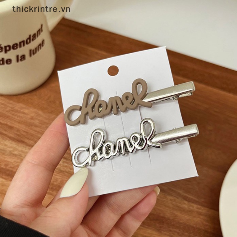 Th Kẹp Tóc Kim Loại Hình Chữ Cái Màu Hồng Đáng Yêu Cho Nữ vn