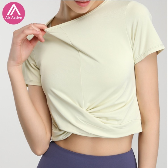 Áo Thun Croptop Thể Thao Tay Ngắn Thời Trang Quyến Rũ Cho Nữ