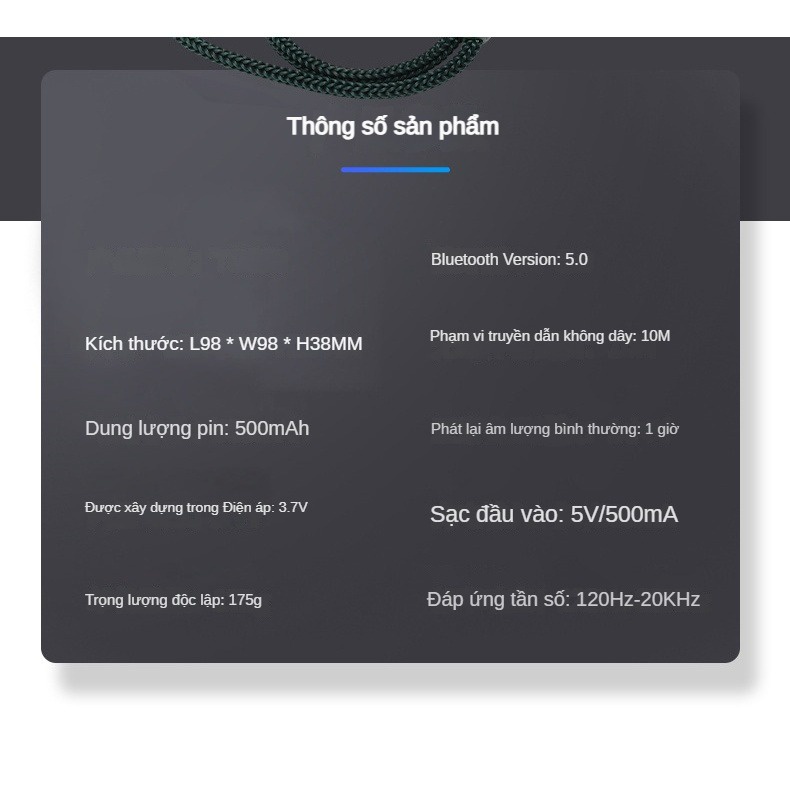 Loa bluetooth Không Dây Hỗ Trợ Thẻ Nhớ Tf