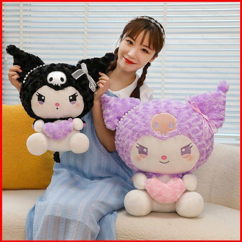 Ere1 Gối Nhồi Bông 60cm Hình sanrio kuromi Dễ Thương Trang Trí Nhà Cửa
