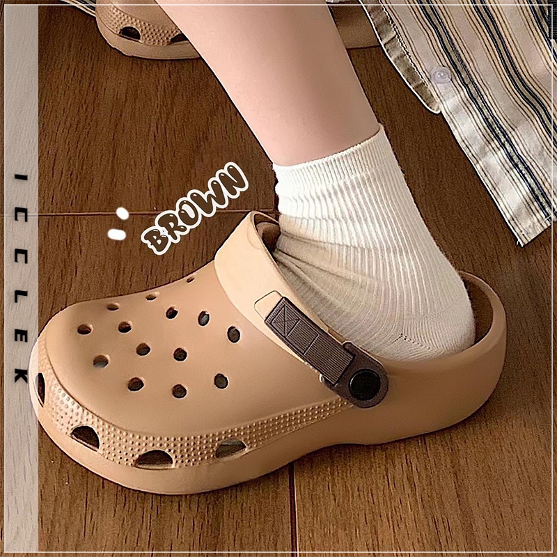 ICCLEK dép sandal nữ dép đi biển dép đế cao Thoải Mái Xinh Xắn  B98G1GT 34Z230821