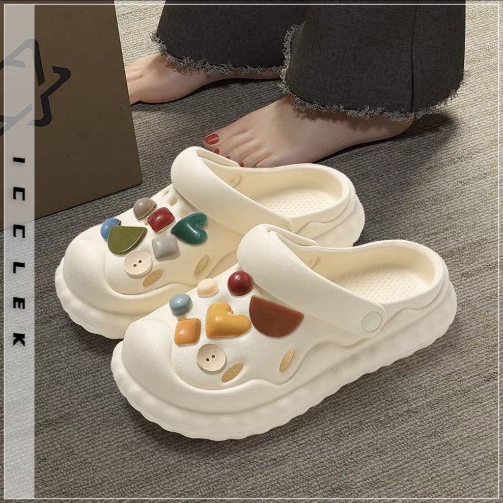 ICCLEK dép sandal nữ dép đi biển dép đế cao Thoải Mái Xinh Xắn  B98G1GO 34Z230821