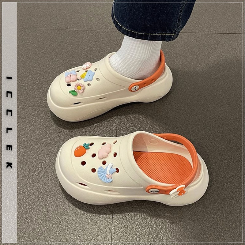 ICCLEK dép sandal nữ dép đi biển dép đế cao Thoải Mái Xinh Xắn  B98G1GU 34Z230821