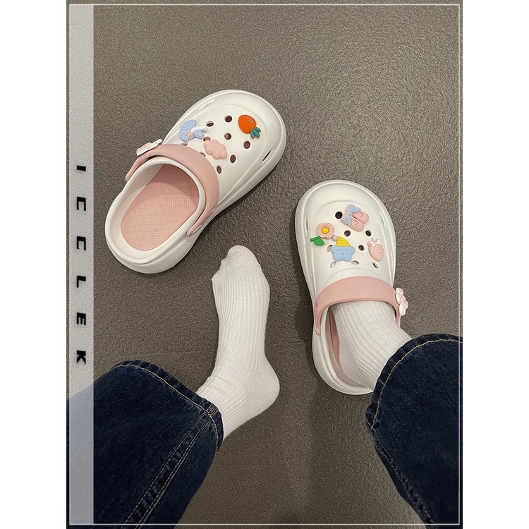 ICCLEK dép sandal nữ dép đi biển dép đế cao Thoải Mái Xinh Xắn  B98G1GU 34Z230821