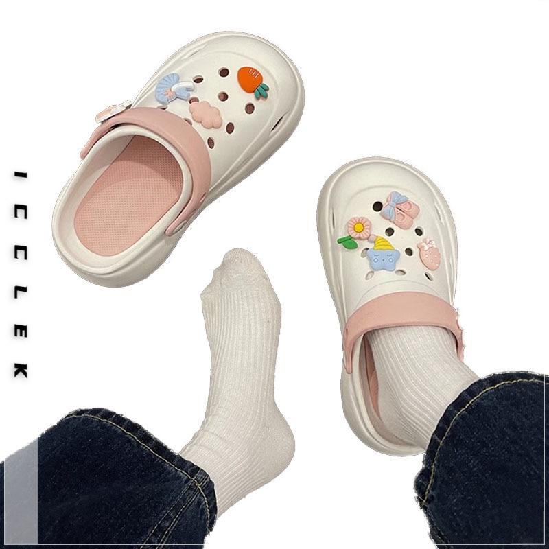 ICCLEK dép sandal nữ dép đi biển dép đế cao Thoải Mái Xinh Xắn  B98G1GU 34Z230821