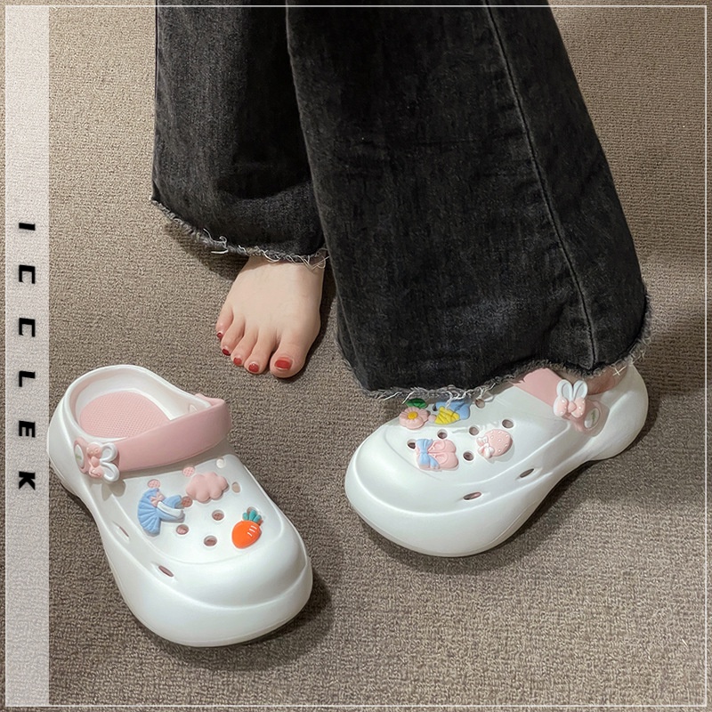 ICCLEK dép sandal nữ dép đi biển dép đế cao Thoải Mái Xinh Xắn  B98G1GU 34Z230821