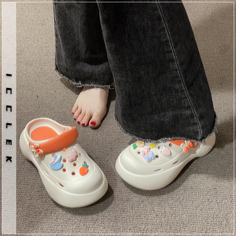 ICCLEK dép sandal nữ dép đi biển dép đế cao Thoải Mái Xinh Xắn  B98G1GU 34Z230821