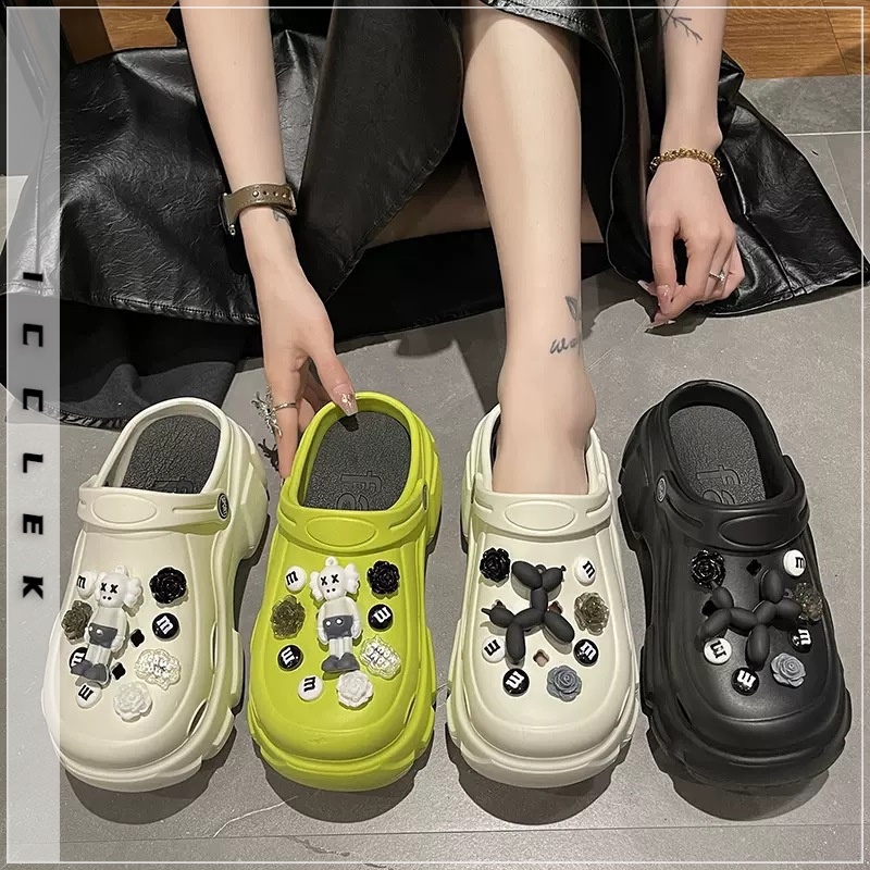 ICCLEK dép cross kiểu nữ đi chơi dép thoáng khí Mềm Mại B91H0WG 34Z230821