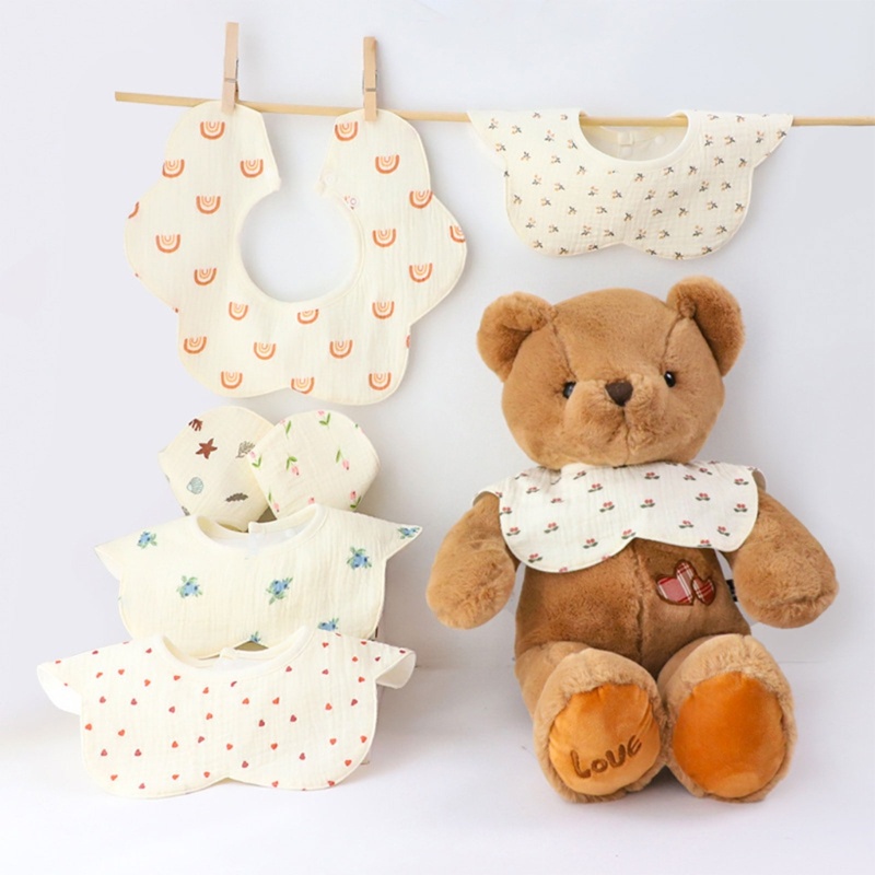 Yếm Thấm Nước Dãi Mềm Mại Tiện Dụng Cho Bé Sơ Sinh