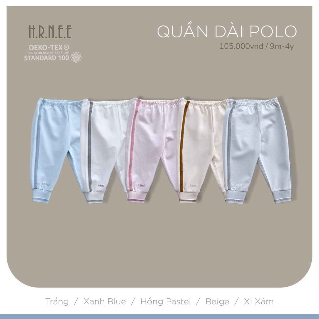 QUẦN DÀI HRNEE DÀNH CHO BÉ TỪ 9M-4Y 5 MÀU