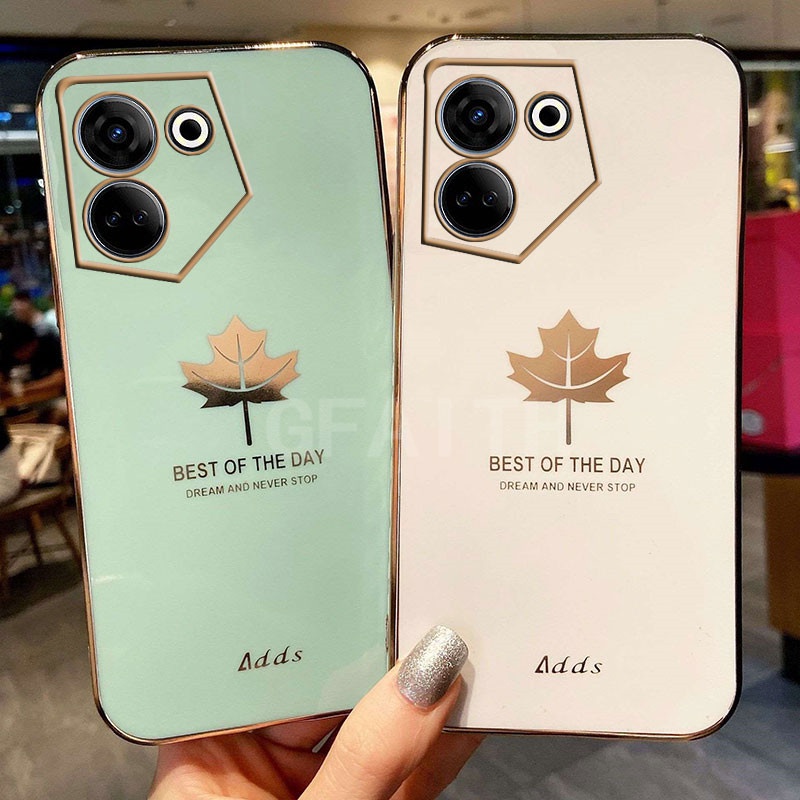 Ốp Điện Thoại Mềm Chống Sốc Họa Tiết Lá Phong Cho tecno camon 20 pro 20 premier camon 19 pro 19 neo Camono camon20pro camon19pro