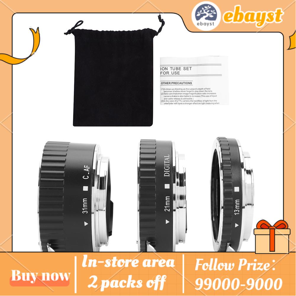 Ebayst Macro Extension Tube Set 3PCS Auto Marco Lens Mount Adapter for DSLR