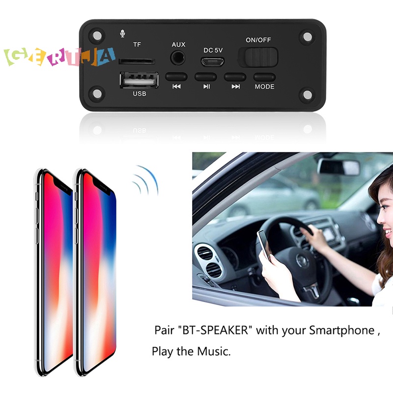 Mô Đun Giải Mã radio fm bluetooth 5.0 mp3 2 * 3w Chuyên Dụng Cho Xe Hơi