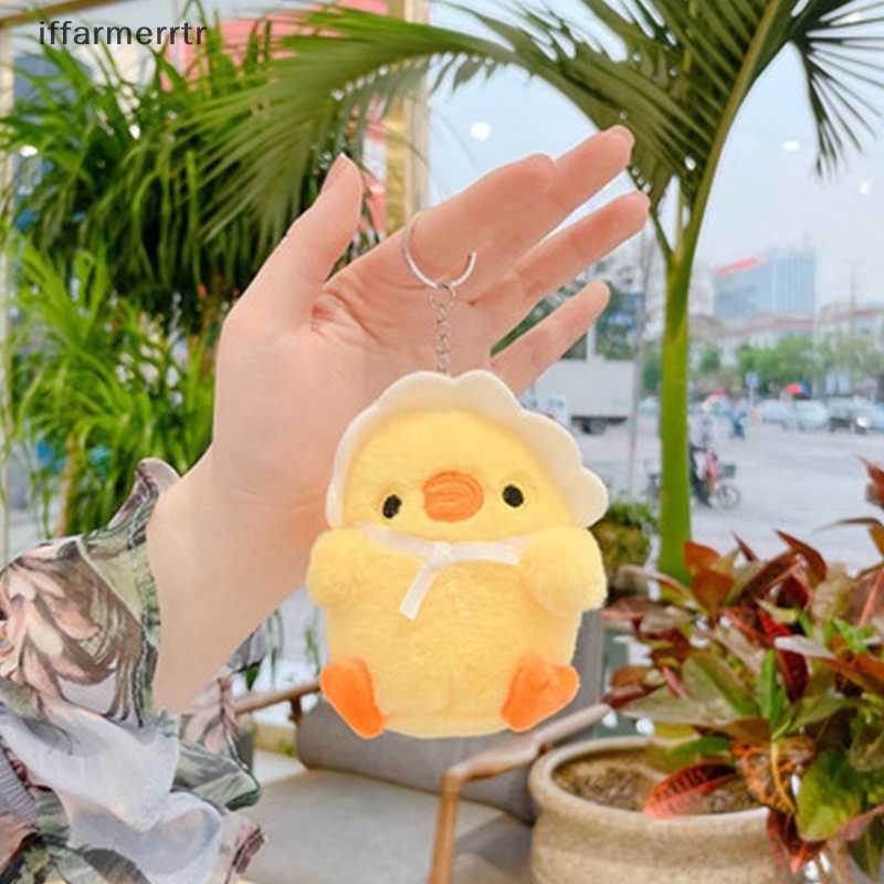 Móc Khóa Gà Nhồi Bông Màu Vàng Dễ Thương