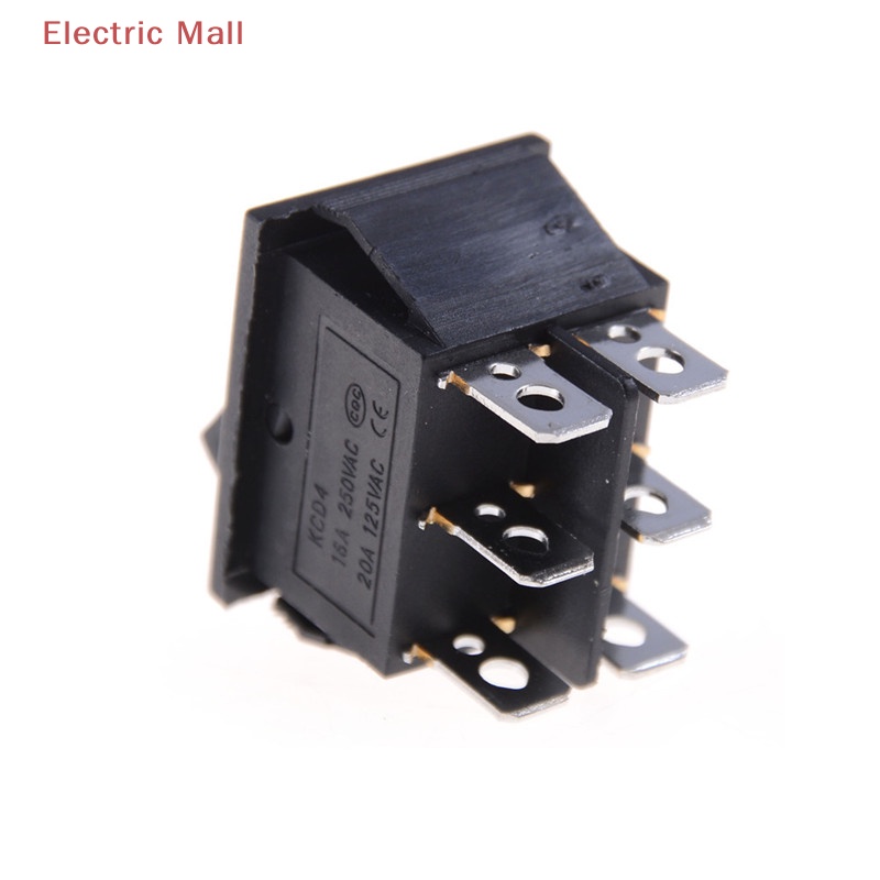 1 Công Tắc Bật / Tắt Màu Đen kcd4 6 pin 16a / 250vac 20a / 125vac M Ii