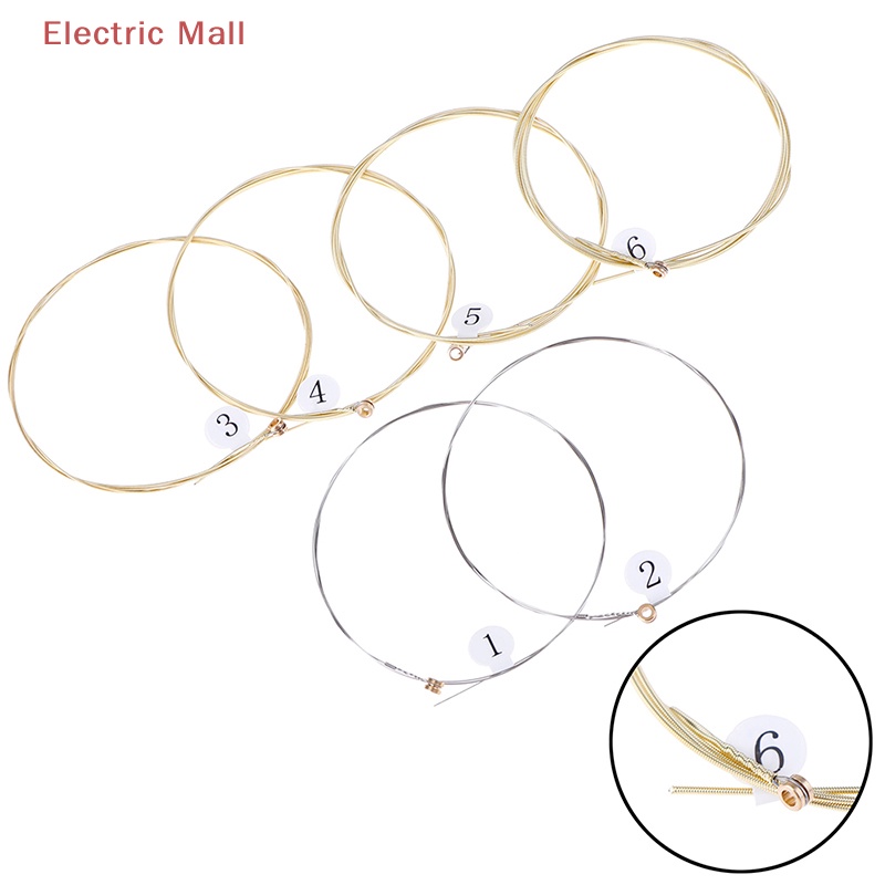 1 set 6 Dây Đàn Ghi Ta Bằng Thép Mạ Niken