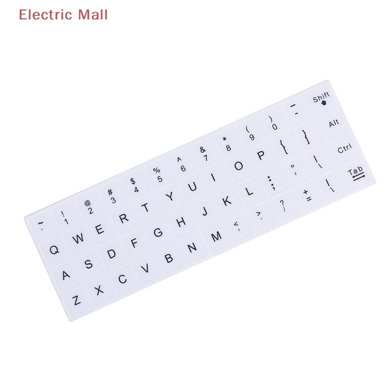 Miếng Dán Bàn Phím Thay Thế Chữ Tiếng Anh Màu Trắng Đen Cho Máy Tính, laptop