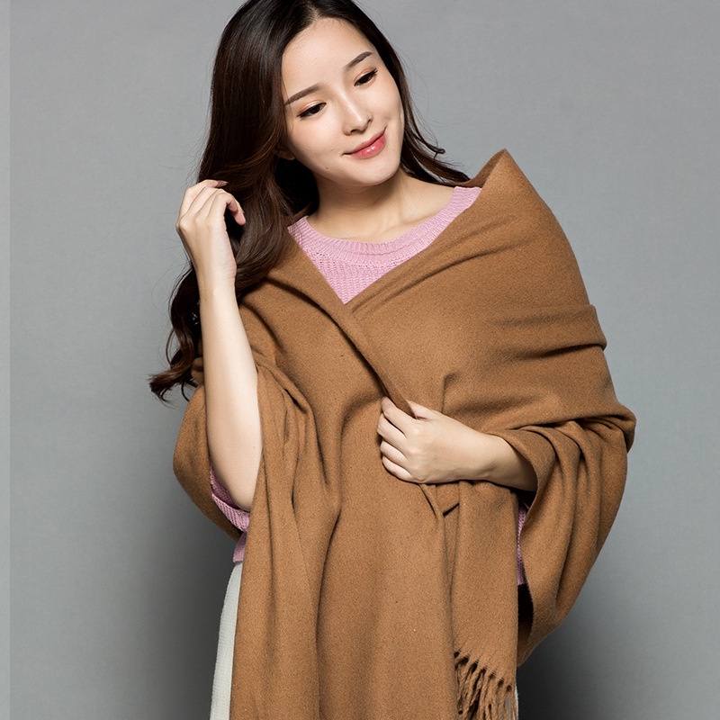 Khăn Choàng Cổ Bằng Len cashmere 200 * 70cm wj2003 78.7 * 27.5inch / 260g