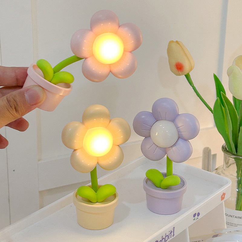 Hình dạng hoa đèn ngủ đèn sinh nhật nhỏ đèn ngủ để bàn sinh viên quà tặng sinh nhật YD
