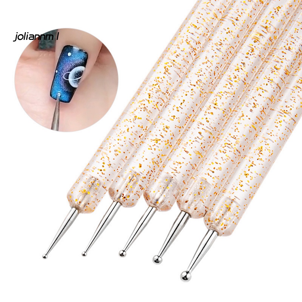 Set 5 Bút Chấm Bi Trang Trí Móng Tay Nghệ Thuật Tái Sử Dụng Tiện Lợi