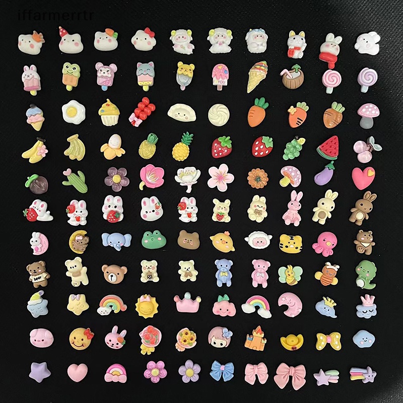 Set 20 Miếng Dán Hoạt Hình 3d Bằng Nhựa resin Trang Trí Giày / Kẹp Tóc Cho Bé diy