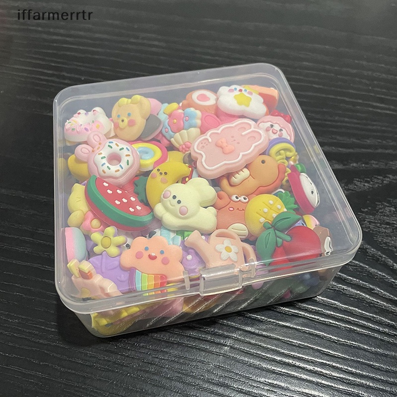 Set 20 Miếng Dán Hoạt Hình 3d Bằng Nhựa resin Trang Trí Giày / Kẹp Tóc Cho Bé diy