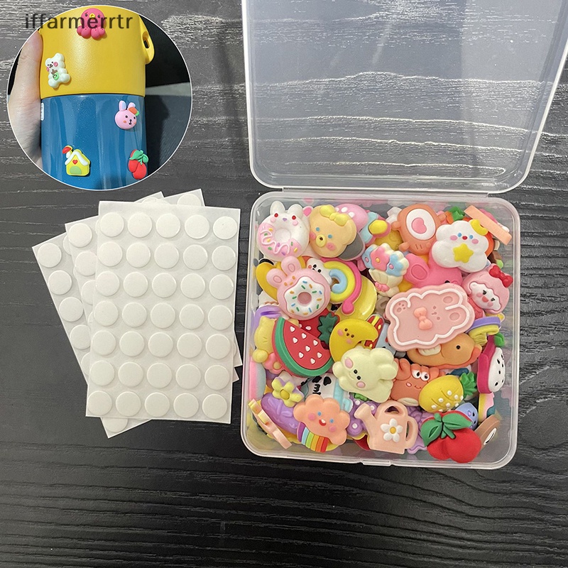 Set 20 Miếng Dán Hoạt Hình 3d Bằng Nhựa resin Trang Trí Giày / Kẹp Tóc Cho Bé diy