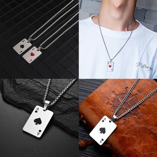 1 Vòng cổ Mặt Thẻ Bài poker Phong Cách punk Cho Cặp Đôi