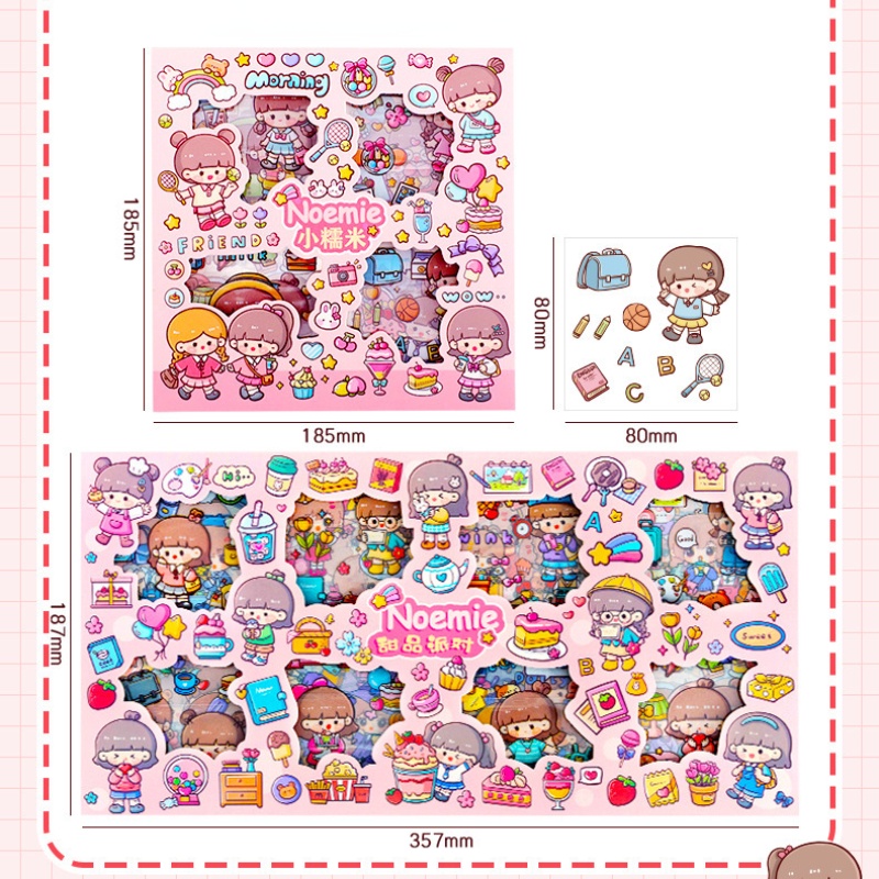 Bộ 200 Miếng Dán Chống Thấm Nước Họa Tiết Hoạt Hình Sáng Tạo Dễ Thương