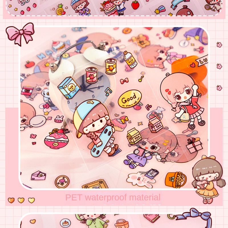 Bộ 200 Miếng Dán Chống Thấm Nước Họa Tiết Hoạt Hình Sáng Tạo Dễ Thương