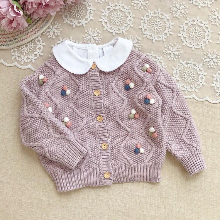 Áo Khoác cardigan Dệt Kim Dễ Thương Xinh Xắn Cho Bé Gái Có size 80-150，áo len bé gái siêu đẹp 2023