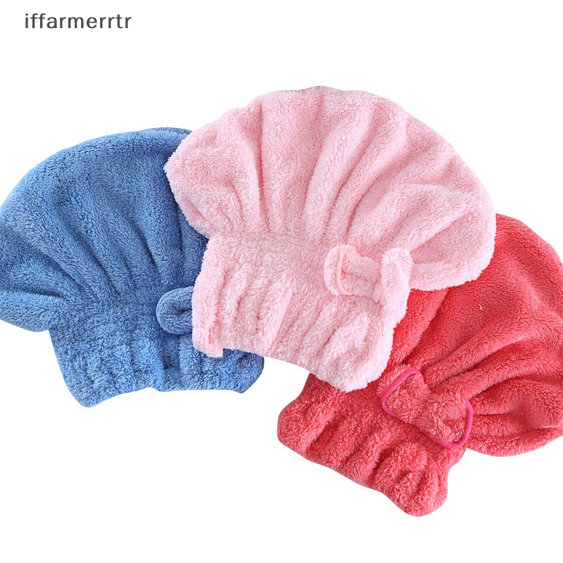 Mũ Trùm Tóc Khi Tắm Nhanh Khô Đính Nơ Xinh Xắn Cho Nữ