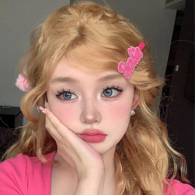 Kẹp Tóc Xương Cá Nhỏ Sáng Tạo Màu Hồng Đào Trái Tim Đôi Cánh Thiên Thần bb barrette / Ngọt Ngào Cho Bé Gái