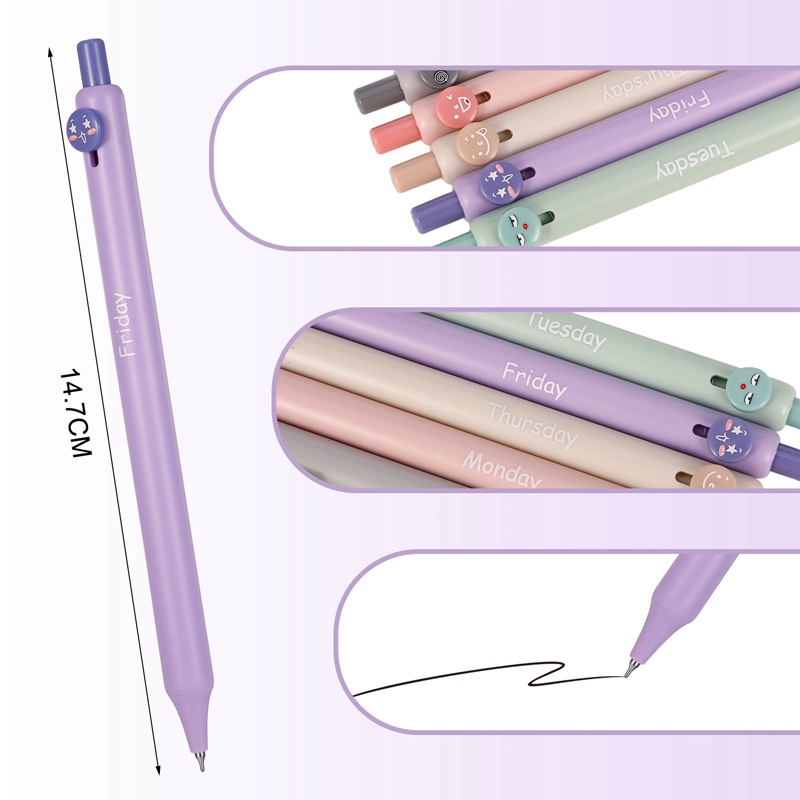 Set 5 Bút Mực Nước Màu Đen Ngòi 0.5mm