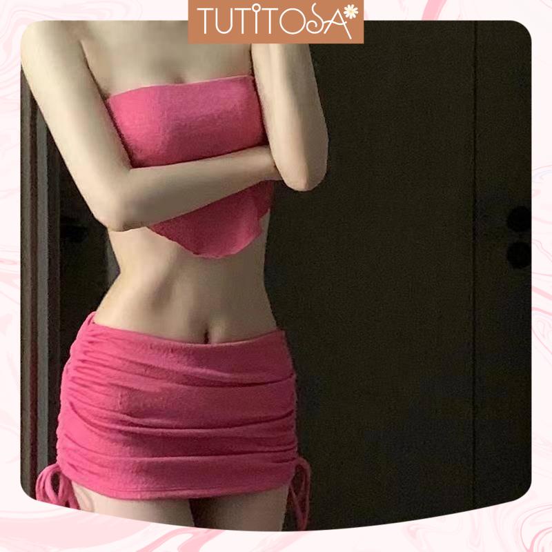 Bikini sexy cao cấp thiết kế mới kẹo màu bãi biển nghỉ mát ba mảnh bộ đồ bơi H23149 | BigBuy360 - bigbuy360.vn