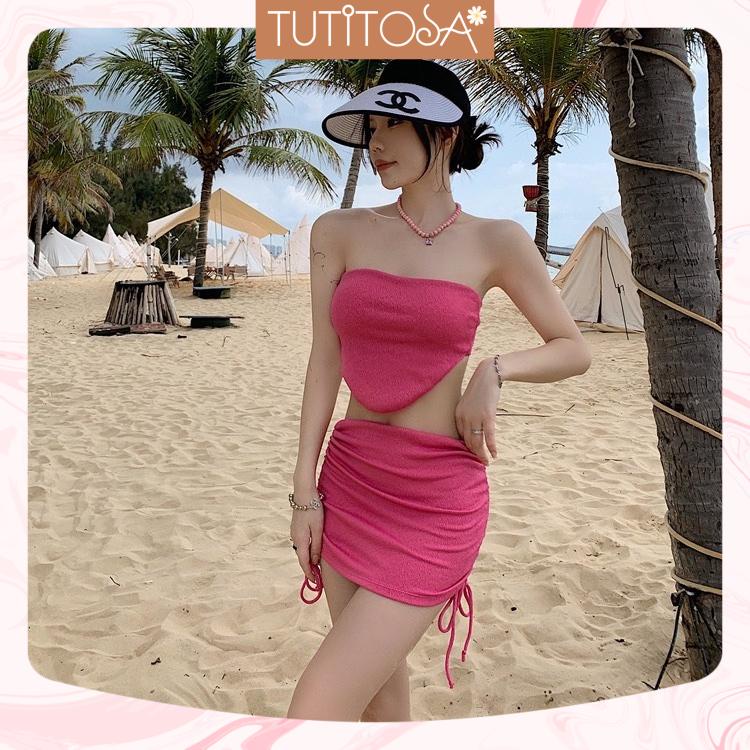 Bikini sexy cao cấp thiết kế mới kẹo màu bãi biển nghỉ mát ba mảnh bộ đồ bơi H23149 | BigBuy360 - bigbuy360.vn