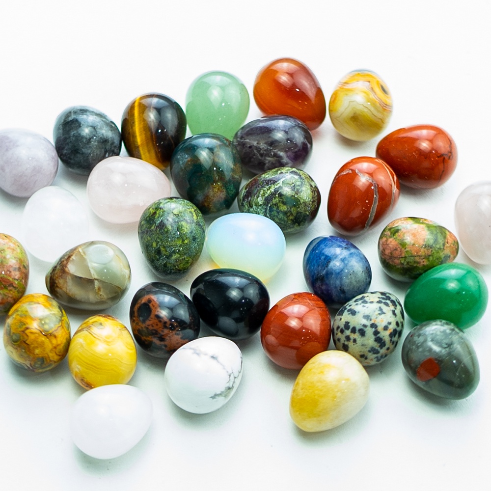 Trứng Pha Lê Thạch Anh Tím Tự Nhiên 0.8in Dùng Trang Trí Nhà Cửa