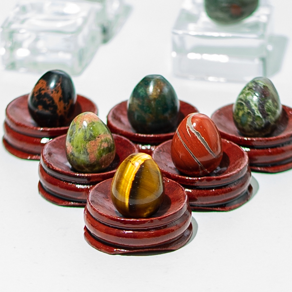 Trứng Pha Lê Thạch Anh Tím Tự Nhiên 0.8in Dùng Trang Trí Nhà Cửa