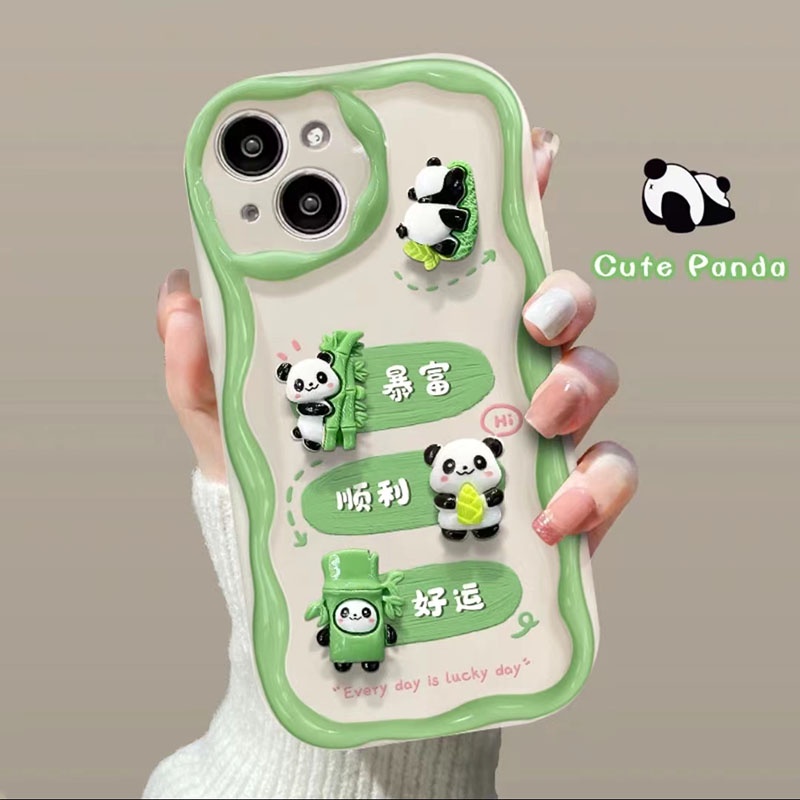 Ốp Điện Thoại silicone Mềm Hình Gấu Trúc Cho iphone 7 7 plus 8 8plus xs xr 11 12 13 14 pro plus promax