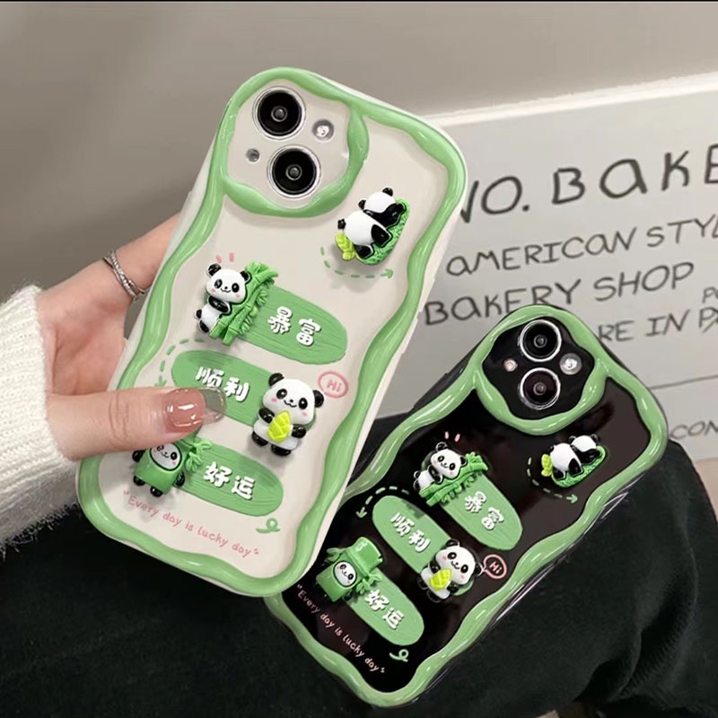 Ốp Điện Thoại silicone Mềm Hình Gấu Trúc Cho iphone 7 7 plus 8 8plus xs xr 11 12 13 14 pro plus promax