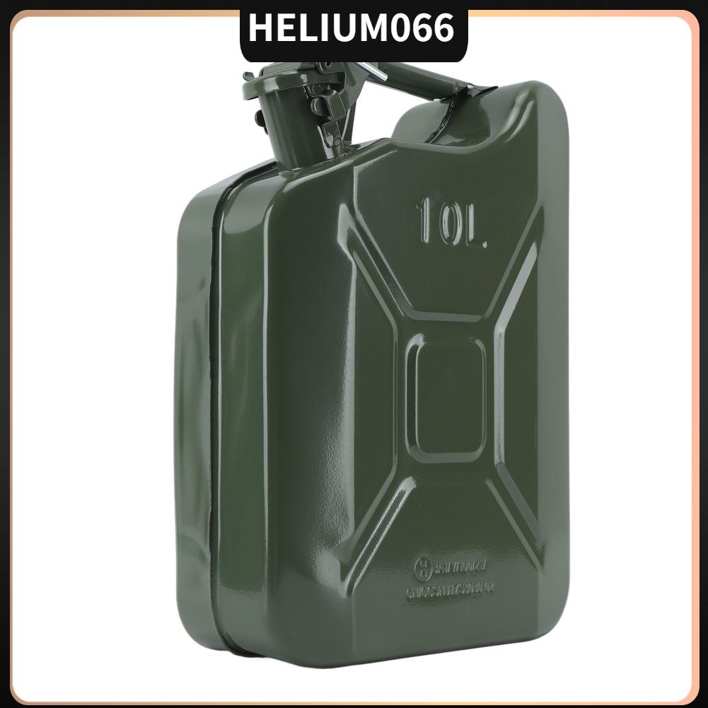 Bình đựng nhiên liệu/xăng dầu 2.6 gallon bằng thép không gỉ 10L tự thông hơi có tay cầm di động