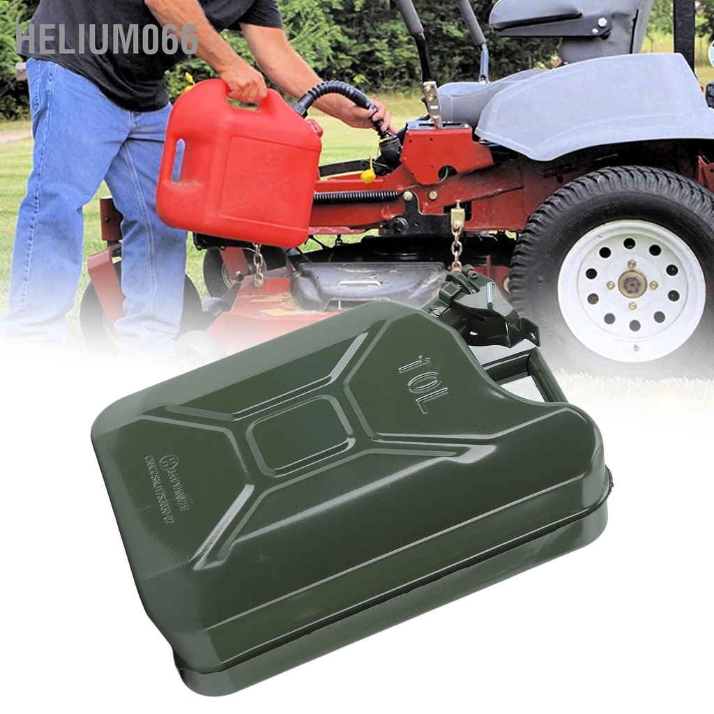 Bình đựng nhiên liệu/xăng dầu 2.6 gallon bằng thép không gỉ 10L tự thông hơi có tay cầm di động