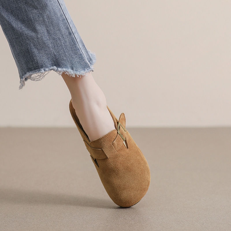 Huaqoo  Dép bánh mì guốc dép sandal nữ Màu Sắc Đơn Giản Thoải Mái Cao Gót Chống Trơn Trượt dép đế xuồng    ins Cái mới Thời trang Chic B28G19R 37Z230910