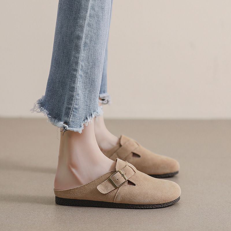 Huaqoo  Dép bánh mì guốc dép sandal nữ Màu Sắc Đơn Giản Thoải Mái Cao Gót Chống Trơn Trượt dép đế xuồng    ins Cái mới Thời trang Chic B28G19R 37Z230910