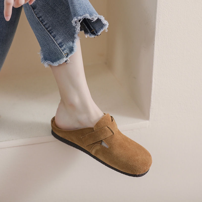 Huaqoo  Dép bánh mì guốc dép sandal nữ Màu Sắc Đơn Giản Thoải Mái Cao Gót Chống Trơn Trượt dép đế xuồng    ins Cái mới Thời trang Chic B28G19R 37Z230910