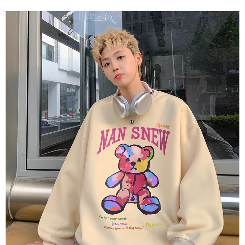Áo Sweater Dáng Rộng Phong Cách Đường Phố hong kong Thời Trang Xuân Thu Cho Nam