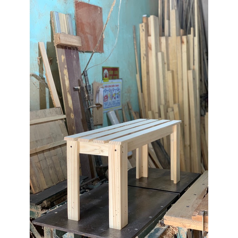 GHẾ PALLET GỖ TỰ NHIÊN ,Trà Tranh ,Cafe, Ban công/ 90x30 cao 40 cm